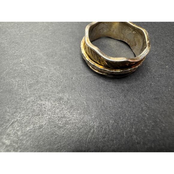 DbM Kensington Signed Spinner Diamond Band Ring Sterling Silver 925 Size 6 - Picture 7 of 11